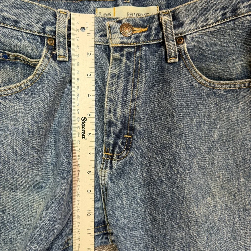 Lee Jeans Mens 31x30 Relaxed Fit Medium Wash Blue Denim Straight Leg
